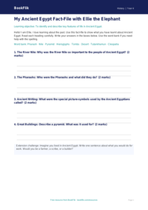 Free Ancient Egypt Template | Year 4 Supported | BookFlik