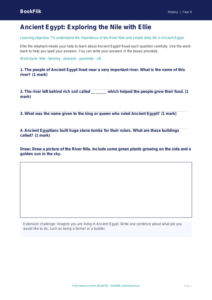 Free Ancient Egypt Worksheet | Year 4 Supported | BookFlik