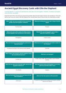 Free Ancient Egypt Flashcards | Year 5 Core | BookFlik