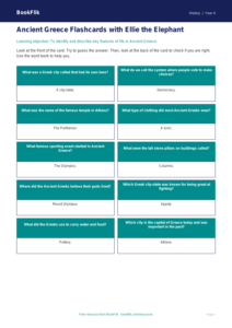 Free Ancient Greece Flashcards | Year 4 Supported | BookFlik