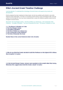 Free Ancient Greece Activity Sheet | Year 5 Core | BookFlik