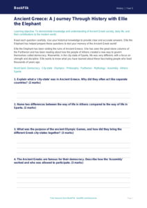 Free Ancient Greece Assessment | Year 5 Core | BookFlik