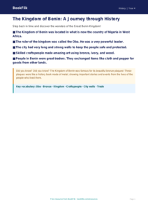 Free Benin Kingdom Poster | Year 4 Supported | BookFlik