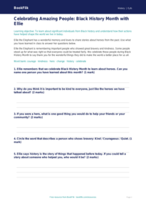 Free Black History Month Worksheet | EYFS Core | BookFlik