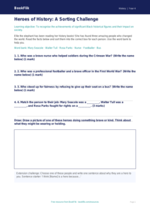 Free Black History Activity Sheet | Year 4 Supported | BookFlik