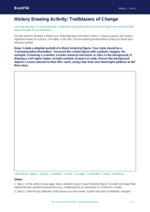 Free Black History Drawing Sheet | Year 4 Greater Depth | BookFlik