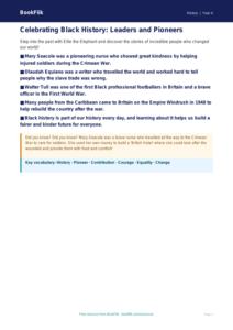 Free Black History Poster | Year 4 Supported | BookFlik