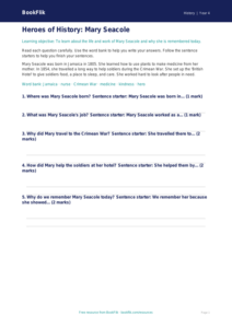 Free Black History Worksheet | Year 4 Supported | BookFlik