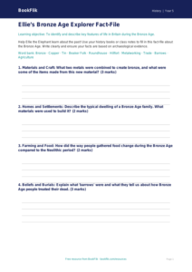 Free Bronze Age Template | Year 5 Core | BookFlik