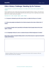 Free Civil Rights Activity Sheet | Year 4 Supported | BookFlik