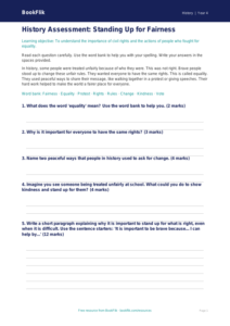 Free Civil Rights Assessment | Year 4 Supported | BookFlik