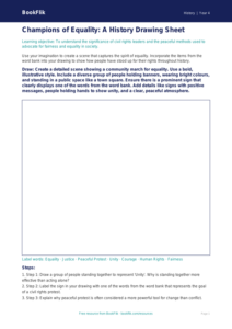 Free Civil Rights Drawing Sheet | Year 4 Greater Depth | BookFlik
