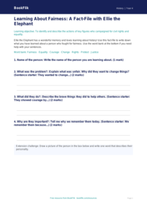 Free Civil Rights Template | Year 4 Supported | BookFlik
