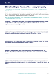 Free Civil Rights Activity Sheet | Year 5 Core | BookFlik