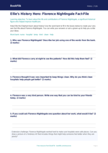 Free Florence Nightingale Worksheet | EYFS History | BookFlik