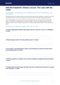 Free Florence Nightingale Worksheet | EYFS Core | BookFlik