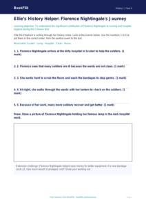 Free Florence Nightingale Activity Sheet | Year 4 Supported | BookFlik