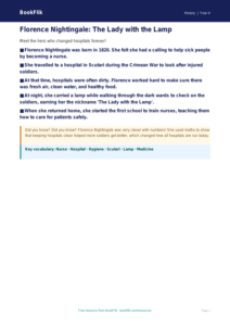 Free Florence Nightingale Poster | Year 4 Supported | BookFlik