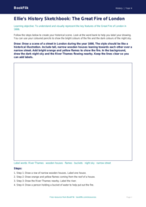 Free Great Fire Of London Drawing Sheet | Year 4 Supported | BookFlik