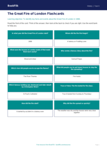 Free Great Fire Of London Flashcards | Year 4 Supported | BookFlik