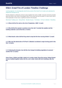 Free Great Fire Of London Activity Sheet | Year 5 Core | BookFlik