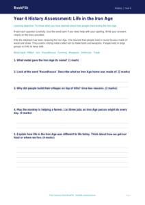 Free Iron Age Assessment | Year 4 Supported | BookFlik