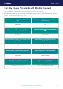 Free Iron Age Flashcards | Year 4 Supported | BookFlik