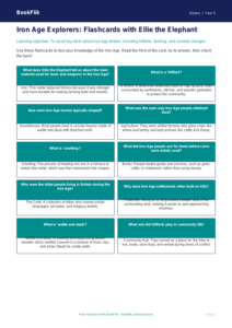 Free Iron Age Flashcards | Year 5 Core | BookFlik