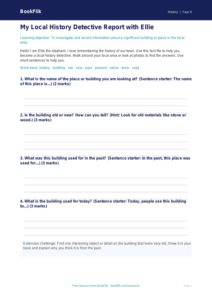 Free Local History Template | Year 4 Supported | BookFlik