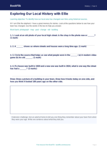 Free Local History Worksheet | Year 4 Supported | BookFlik