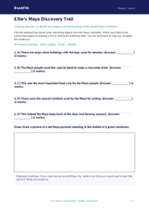 Free Maya Civilisation Activity Sheet | Year 4 Supported | BookFlik