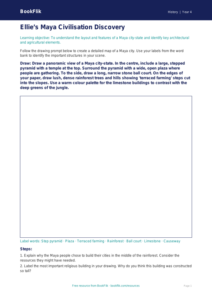 Free Maya Civilisation Drawing Sheet | Year 4 Greater Depth | BookFlik
