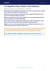 Free Maya Civilisation Poster | Year 4 Greater Depth | BookFlik