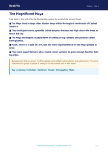Free Maya Civilisation Poster | Year 4 Supported | BookFlik