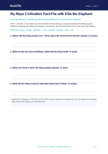 Free Maya Civilisation Template | Year 4 Supported | BookFlik