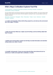 Free Maya Civilisation Template | Year 5 Core | BookFlik