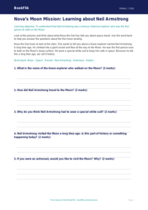 Free Neil Armstrong Worksheet | EYFS Core | BookFlik
