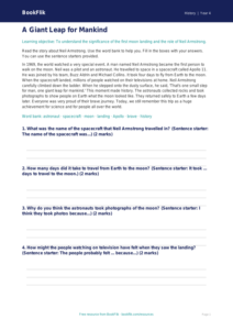 Free Neil Armstrong Comprehension | Year 4 Supported | BookFlik