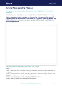 Free Neil Armstrong Drawing Sheet | Year 4 Supported | BookFlik