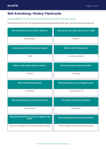 Free Neil Armstrong Flashcards | Year 4 Supported | BookFlik