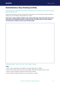 Free Remembrance Day Drawing Sheet | Year 4 Supported | BookFlik
