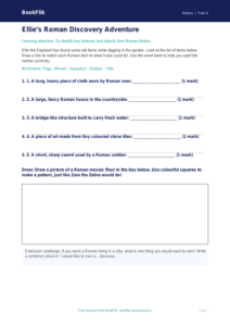 Free Romans Activity Sheet | Year 4 Supported | BookFlik