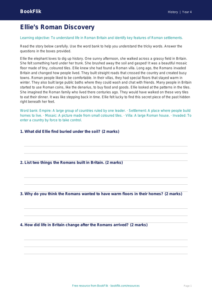 Free Romans Comprehension | Year 4 Supported | BookFlik