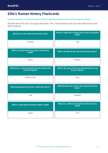 Free Romans Flashcards | Year 4 Supported | BookFlik