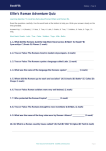Free Romans Quiz | Year 4 Supported | BookFlik