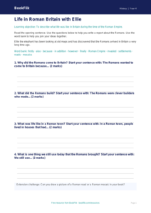 Free Romans Writing Frame | Year 4 Supported | BookFlik