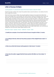 Free Romans Comprehension | Year 5 Core | BookFlik