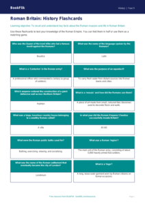 Free Romans Flashcards | Year 5 Core | BookFlik