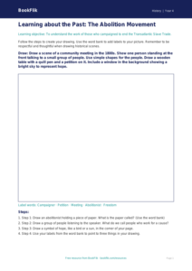 Free Slavery Drawing Sheet | Year 4 Supported | BookFlik