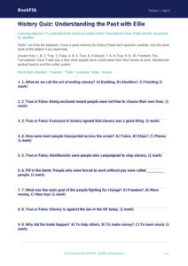 Free Slavery Quiz | Year 4 Supported | BookFlik